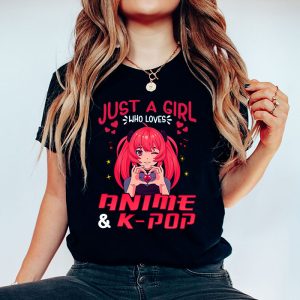 Just A Girl Who Really Loves Anime K pop South Korean Manga T Shirt 4 3