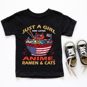 Just a Girl Who Loves Anime Ramen and Cats Kawaii Manga Gift T Shirt 5 1