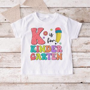 K Is For Kindergarten Teacher Retro Back to School Student T Shirt 3 4