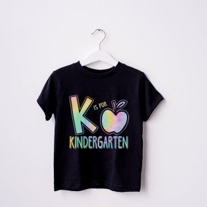 K Is For Kindergarten Teacher Tie Dye Back to School Kinder T Shirt 5 4