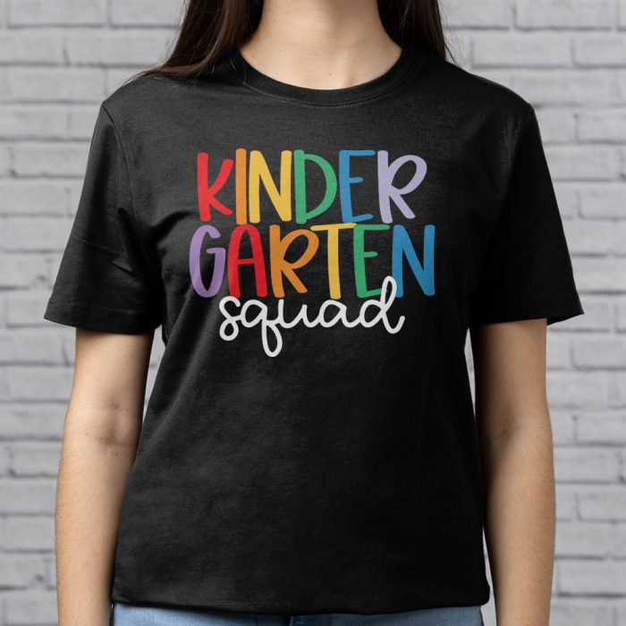 Kindergarten Squad First Teacher Student Team Back To School T Shirt a 4