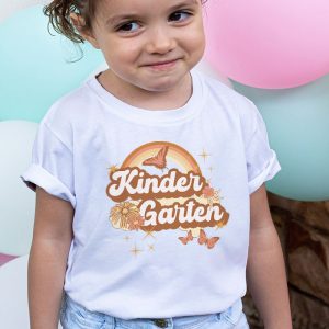 Kindergarten Teachers Kindergarten Leopard Retro Groovy Flowers T Shirt 4