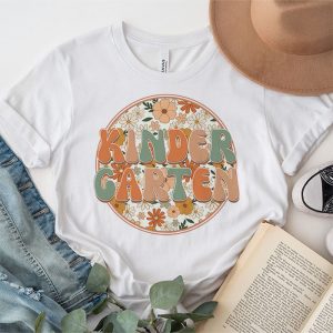 Kindergarten Teachers Kindergarten Leopard Retro Groovy Flowers T Shirt 5 1