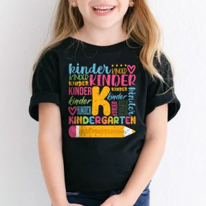 Kindergarten Teachers Typography Back To School Student Kids T Shirt 2 2