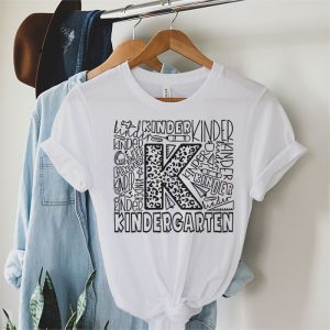 Kindergarten Teachers Typography Back To School Student Kids T Shirt 2 3