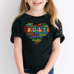 Kindergarten Teachers Typography Back To School Student Kids T Shirt 2 4