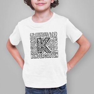 Kindergarten Teachers Typography Back To School Student Kids T Shirt 3 3