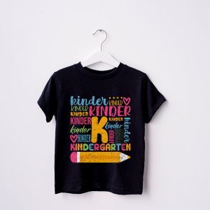 Kindergarten Teachers Typography Back To School Student Kids T Shirt 5 2