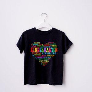 Kindergarten Teachers Typography Back To School Student Kids T Shirt 5 4