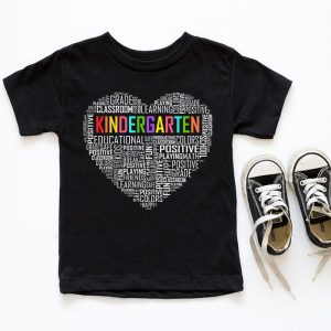 Kindergarten Teachers Typography Back To School Student Kids T Shirt 6 1