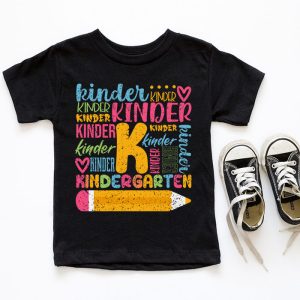 Kindergarten Teachers Typography Back To School Student Kids T Shirt 6 2