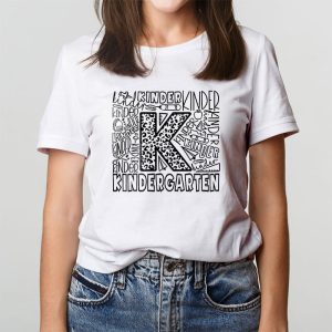 Kindergarten Teachers Typography Back To School Student Kids T Shirt 6 3