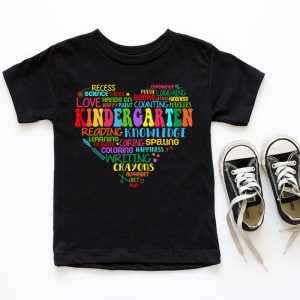 Kindergarten Teachers Typography Back To School Student Kids T Shirt 6 4