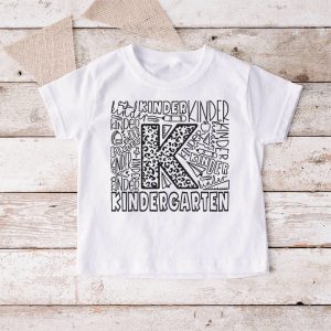 Kindergarten Teachers Typography Back To School Student Kids T Shirt 7 1