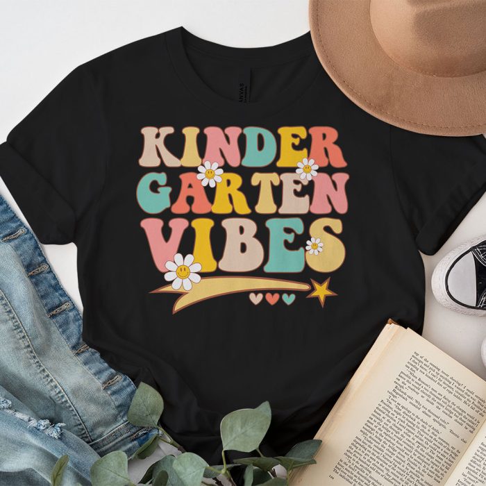 Kindergarten Vibes Kindergarten Team Retro 1st Day Of School T Shirt 3