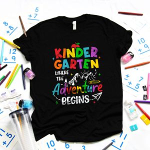 Kindergarten Where The Adventure Begins Back To School Teacher Kids T Shirt 5 1