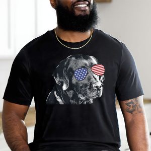 Lab Dog Holding Funny American Flag Labrador Dog Lover Gifts T Shirt 1 1