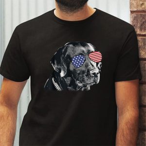 Lab Dog Holding Funny American Flag Labrador Dog Lover Gifts T Shirt 5 1