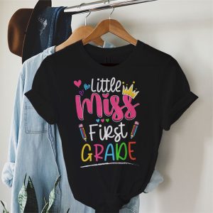 Little Miss 1st Grade Cute Back To School Outfits Teacher Student T-Shirt 1