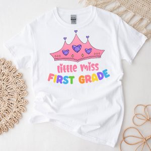 Little Miss 1st Grade Cute Back To School Outfits Teacher Student T-Shirt 2