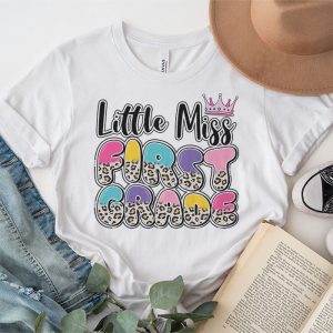 Little Miss First Grade Girls Back To School Retro Daughter T Shirt 3 3