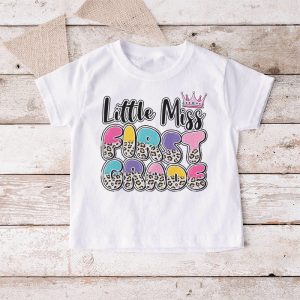 Little Miss First Grade Girls Back To School Retro Daughter T Shirt 3 4
