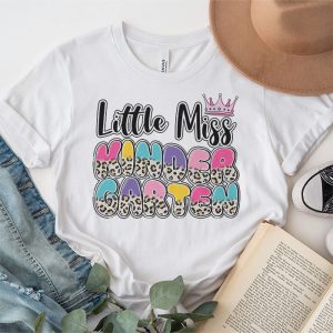 Little Miss Kindergarten Girls Back To School Retro Daughter T Shirt 3 3