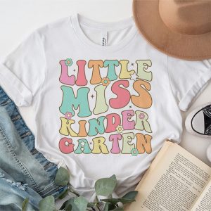 Little Miss Kindergarten Girls Back To School Retro Daughter T Shirt 4 3