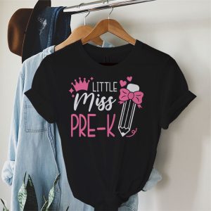 Back To School Little Miss Pre-K Girl Retro Gift T-Shirt 1