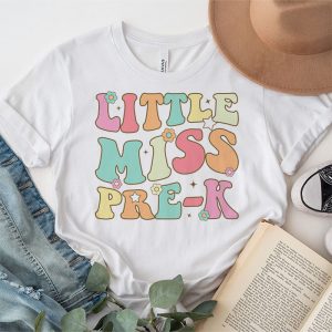 Little Miss Pre K Girls Back To School Retro Daughter T Shirt 4 3