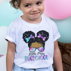 Little Miss Preschool Back To School Bun Girl Special T-Shirt 1 2 Little Miss Pre K Girls Back To School Shirt Daughter T Shirt c 2