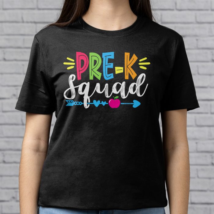 PRE K Squad First Teacher Student Team Back To School T Shirt 4