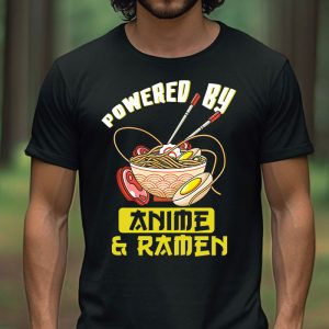 Powered By Ramen Japanese Love Anime Noodles Mens Women Kids T Shirt 2 2