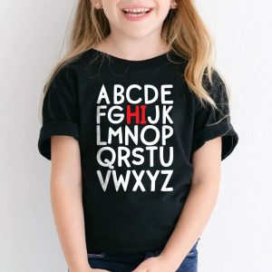 Pre K Kindergarten Hi Alphabet Back To School Teachers Kids T Shirt 2 3