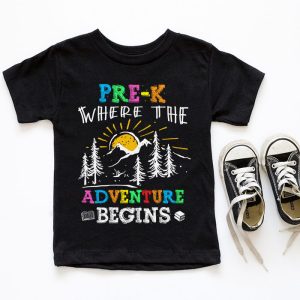 Pre K Where The Adventure Begins Back To School Teacher Kids T Shirt 7