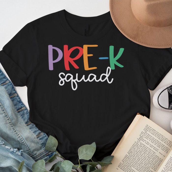 Preschool Squad First Teacher Student Team Back To School T Shirt a 2