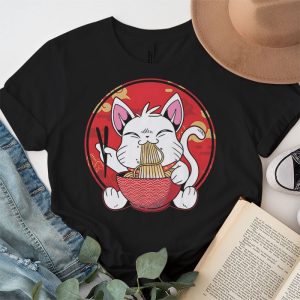 Ramen Cat Kawaii Anime Japanese Kawaii Neko T Shirt 1 2