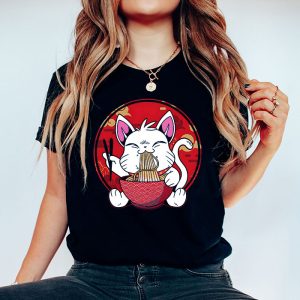 Ramen Cat Kawaii Anime Japanese Kawaii Neko T Shirt 1 3