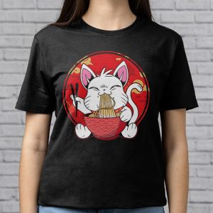 Ramen Cat Kawaii Anime Japanese Kawaii Neko T Shirt 1 4