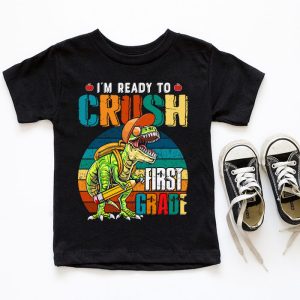 Ready To Crush 1ST Grade Dinosaur Back to School Kid Boys T Shirt 5