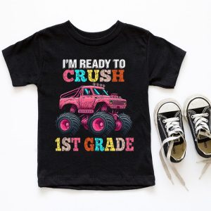 Ready To Crush 1st Grade Monster Truck Back To School Girls T Shirt 1 4