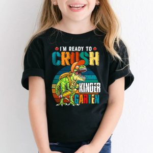 Ready To Crush Kindergarten Dinosaur Back to School Kid Boys T Shirt 2
