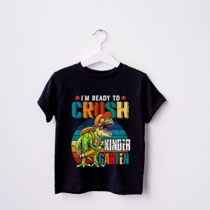 Ready To Crush Kindergarten Dinosaur Back to School Kid Boys T Shirt 4