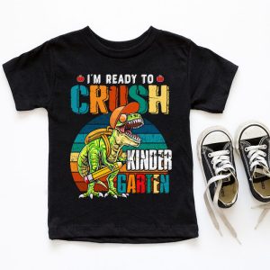 Ready To Crush Kindergarten Dinosaur Back to School Kid Boys T Shirt 5