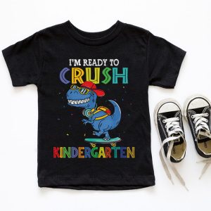 Ready To Crush Kindergarten Dinosaur Back to School Kid Boys T Shirt a 5