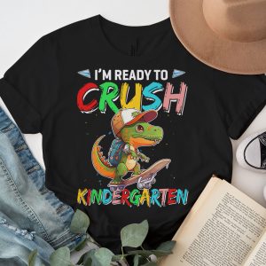 Ready To Crush Kindergarten Dinosaur Back to School Kid Boys T Shirt b 3
