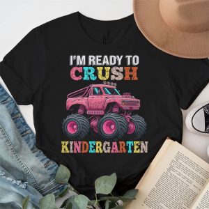 Ready To Crush Kindergarten Monster Truck Back To School Girls T Shirt 1 2