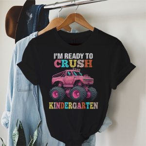 Ready To Crush Kindergarten Monster Truck Back To School Girls T-Shirt 1