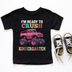 Ready To Crush Kindergarten Monster Truck Back To School Girls T Shirt 1 4