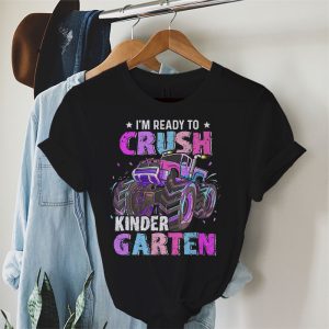 Ready To Crush Kindergarten Monster Truck Back To School Girls T-Shirt 3